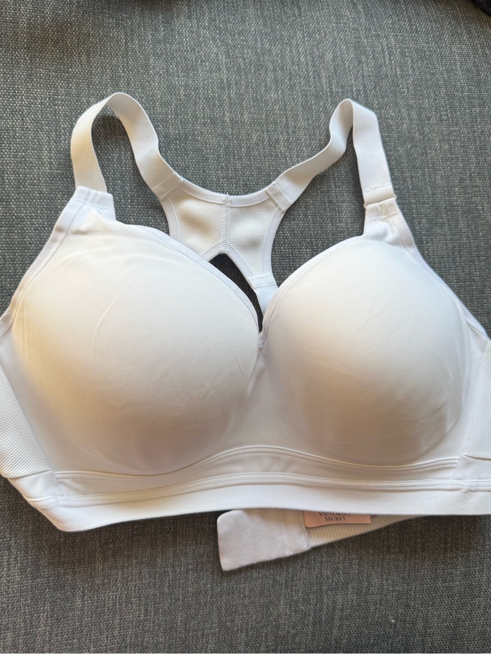 Victoria's Secret White wireless Racerback Sports Bra
